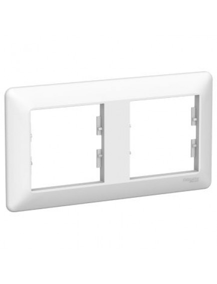 Schneider Asfora EM İkili Yatay Çerçeve Beyaz