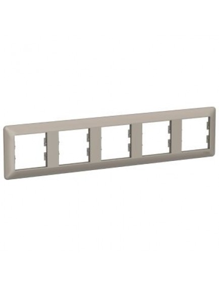 Schneider Asfora EM Plus Beşli Yatay Çerçeve Bronz