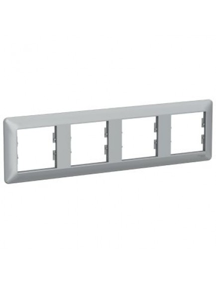 Schneider Asfora EM Plus Dörtlü Yatay Çerçeve Alüminyum