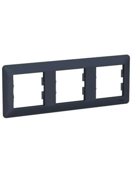 Schneider Asfora EM Plus Üçlü Yatay Çerçeve Antrasit