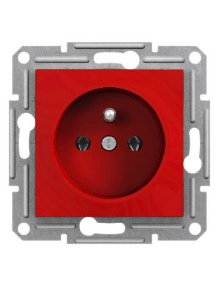 Schneider Asfora - UPS Priz, 16A, IP44 Çerçevesiz - Kırmızı