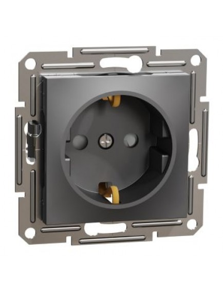 Schneider Asfora – Çocuk Korumalı Topraklı Priz, 16A – Antrasit