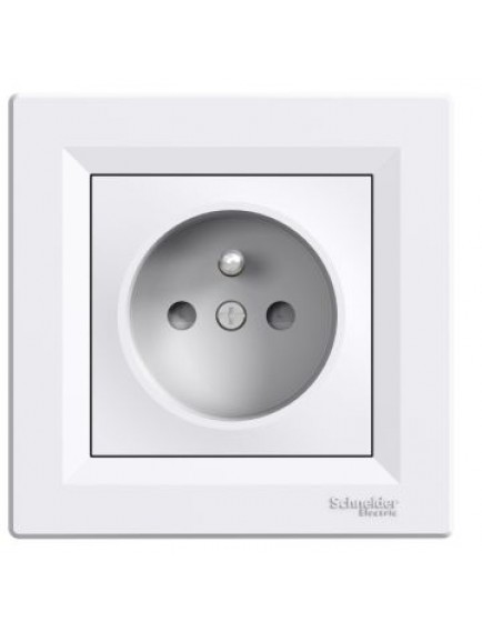 Schneider Asfora – Çocuk Korumalı UPS Priz, 16A, Çerçeveli – Beyaz