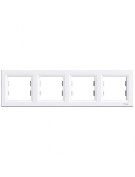 Schneider Asfora – Dörtlü Çerçeve – Beyaz