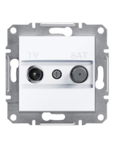 Schneider Asfora – Geçişli TV/SAT Prizi, 8dB – Beyaz