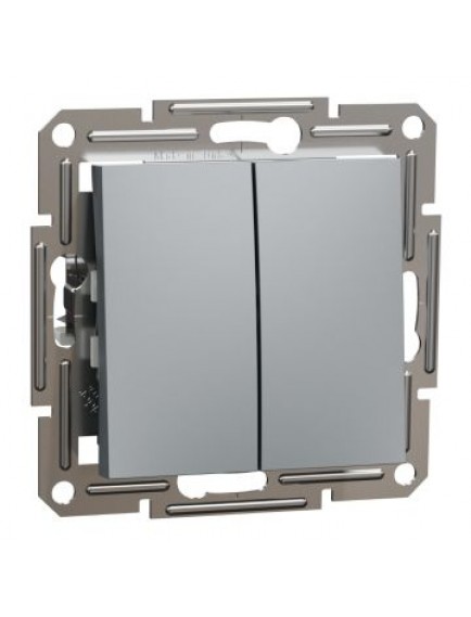 Schneider Asfora – İkili Liht Buton – Çelik