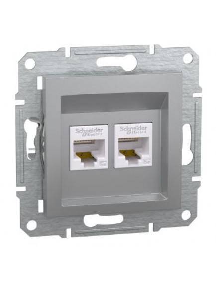 Schneider Asfora – İkili RJ45 Cat5e UTP – Alüminyum