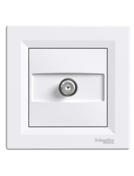 Schneider Asfora – Sonlu SAT Prizi, 1dB, Çerçeveli – Beyaz