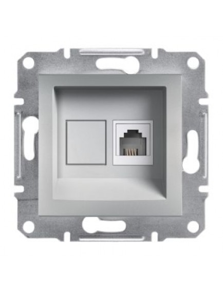 Schneider Asfora – Tekli RJ11 Telefon Prizi – Alüminyum