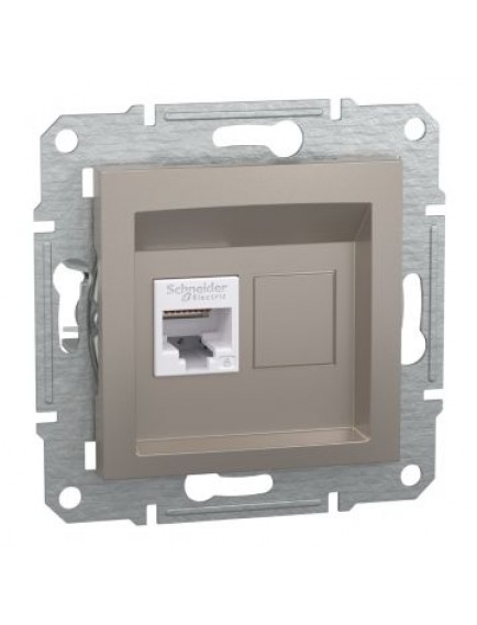 Schneider Asfora – Tekli RJ45 Cat6 UTP – Bronz