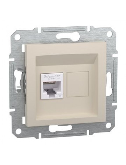 Schneider Asfora – Tekli RJ45 Cat6 UTP – Krem