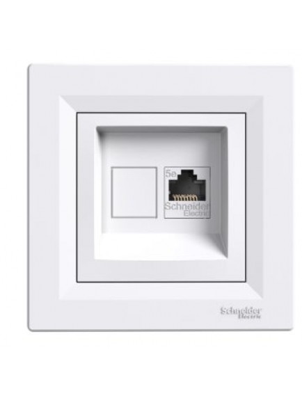 Schneider Asfora – Tekli RJ45 Konnektörsüz – Beyaz