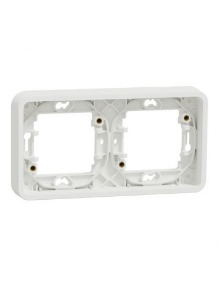 Schneider Mureva Styl - sabitleme çerçevesi - 2 takım - yatay - beyaz