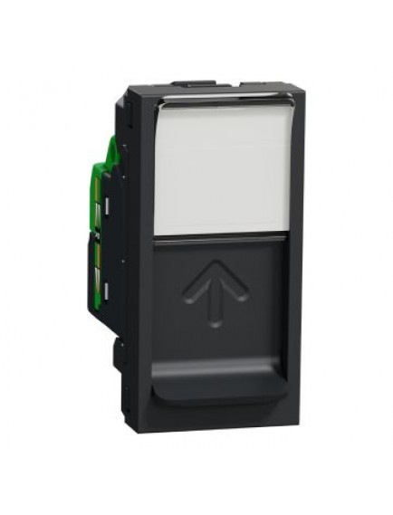 Schneider Yeni Unica, RJ45 Cat6 UTP Data Prizi, 1 modül, Antrasit