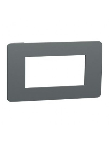 Schneider Yeni Unica, Studio Color Çerçeve 4 modül, Koyu Gri/Antrasit
