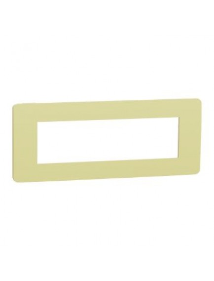 Schneider Yeni Unica, Studio Color Çerçeve 7 modül, Açık Yeşil/Krem