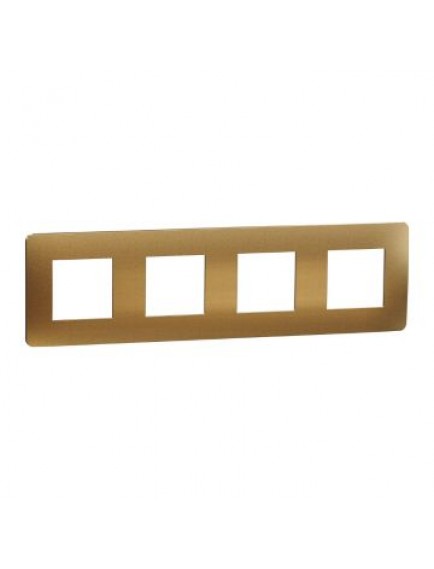 Schneider Yeni Unica, Studio Dörtlü Çerçeve Bakır/Beyaz