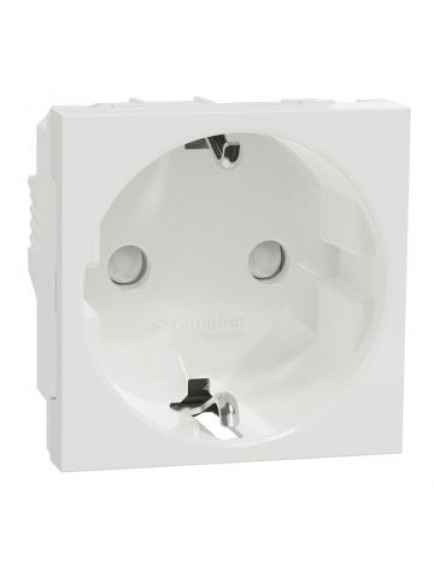Schneider Yeni Unica, Topraklı Çocuk Korumalı Priz 2 modül, Beyaz
