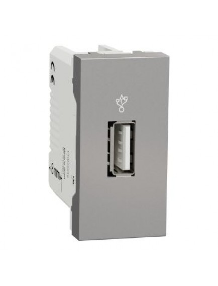 Schneider Yeni Unica, USB 3.0 Konnektörlü Priz 1 modül, Alüminyum