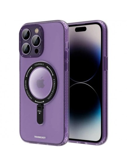 YoungKit Apple iPhone 14 Pro Max Kılıf Magsafe Şarj Özellikli Youngkit Rock Serisi Kapak