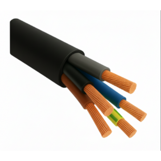 Öznur 5x10 PVC İzoleli, Çok Damarlı, İnce Çok Telli Bakır Bükülebilen Bakır İletkenli Kablolar (NYMHY / TTR)