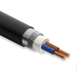 Öznur 2x16 mm² PVC İzoleli, Yuvarlak Galvanizli Çelik Tel Zırhlı, Çok Damarlı, Bir veya Çok Telli Bakır İletkenli Kablolar YVZ2V (NYRY)