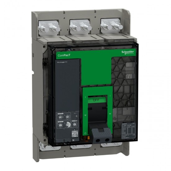 Schneider Kompakt Şalter ComPacT NS1000N 1000A, 3P, 50kA 415VAC, MicroLogic 5.0, Sabit Manuel