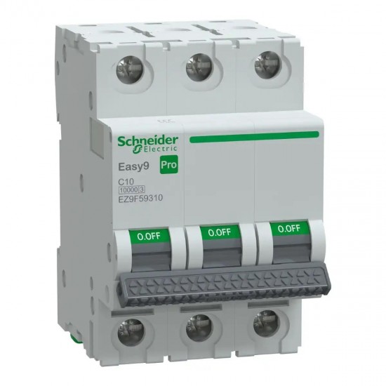 Schneider Easy9 Pro Otomatik Sigorta 3P 10A, C-Eğrisi, 10kA