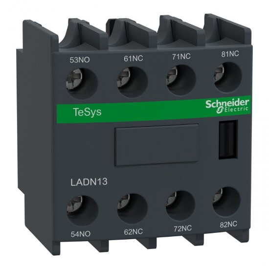 Schneider TeSys D Yardımcı Kontak Bloğu - 1 NA + 3 NK - Vida Kelepçesi Terminalleri