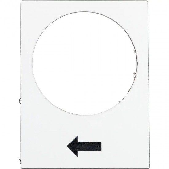 Schneider Harmony XAC İşaretli Gösterge İsim Plakası 30x40mm Beyaz Plastik 22mm Buton Siyah Ok