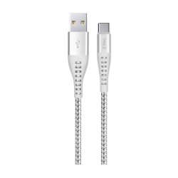 ttec ExtremeCable Ekstra Dayanıklı USB-A - USB-C Şarj Kablosu 150cm Gümüş