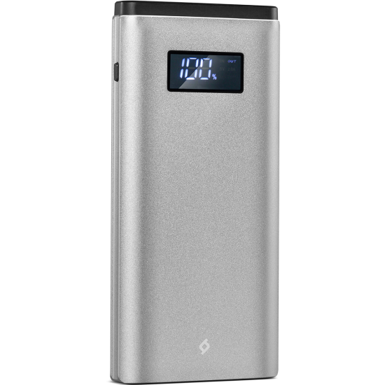 ttec AlumiSlim LCD QC 3.0 10.000mAh Taşınabilir Şarj Aleti / Powerbank Uzay Grisi