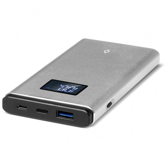 ttec AlumiSlim LCD QC 3.0 10.000mAh Taşınabilir Şarj Aleti / Powerbank Uzay Grisi