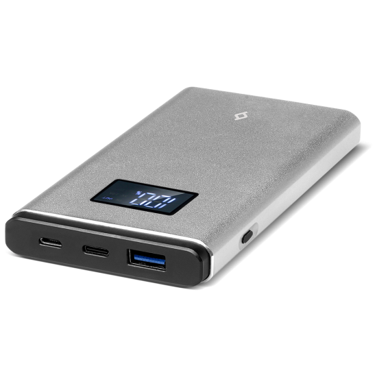 ttec AlumiSlim LCD QC 3.0 10.000mAh Taşınabilir Şarj Aleti / Powerbank Uzay Grisi