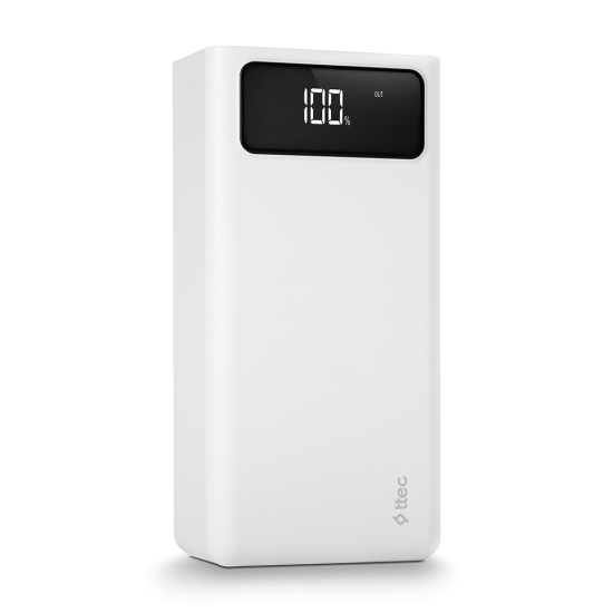 ttec ReCharger Mega 50.000 mAh PD 20W Taşınabilir Hızlı Şarj Aleti / Powerbank Beyaz