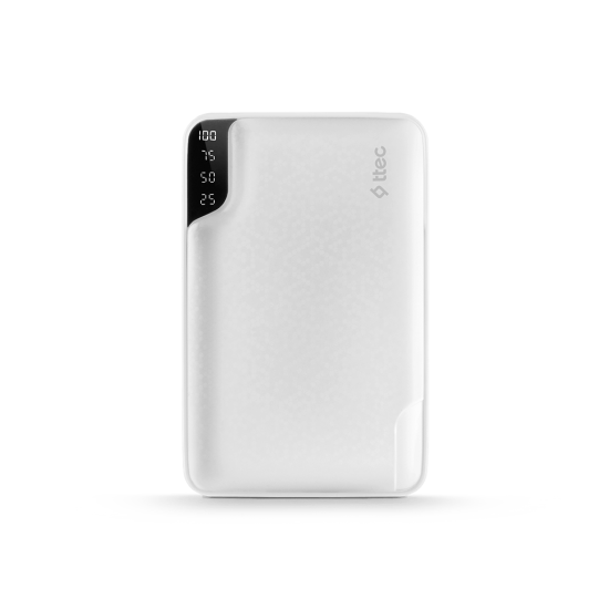 ttec ReCharger Duo LED 10.000mAh Taşınabilir Şarj Aleti / Powerbank Beyaz