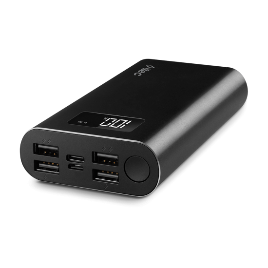 ttec AlumiSlim Multi LCD 20.000mAh Taşınabilir Şarj Aleti / Powerbank Siyah