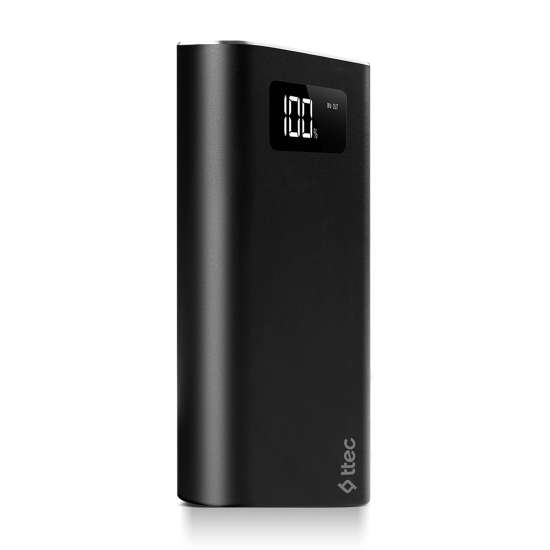 ttec AlumiSlim Multi LCD 20.000mAh Taşınabilir Şarj Aleti / Powerbank Siyah