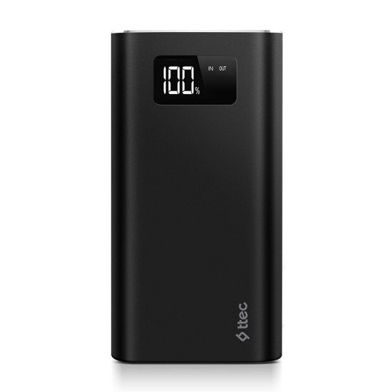 ttec AlumiSlim Multi LCD 20.000mAh Taşınabilir Şarj Aleti / Powerbank Siyah