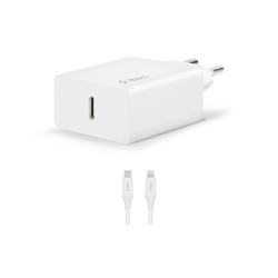 ttec SmartCharger PD 20W Seyahat Hızlı Şarj Aleti+USB-C - Lightning 150cm Kablo Beyaz
