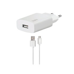 taks TS01 1.5A Seyahat şarj aleti  + USB-C kablolu Beyaz