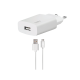 taks TS01 1.5A Seyahat şarj aleti  + USB-C kablolu Beyaz
