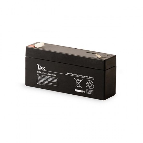 ttec 6vs 6V 3.2Ah Bakımsız Kuru Akü (TSS) 13,3 CM