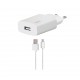 taks TS01 1.5A Seyahat şarj aleti  + MicroUSB kablolu