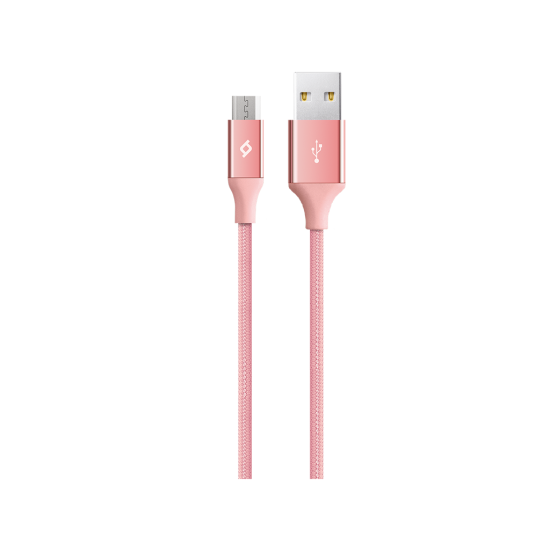 ttec AlumiCable USB-A - Micro USB Şarj Kablosu Roze Altın