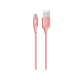 ttec AlumiCable USB-A - Micro USB Şarj Kablosu Roze Altın