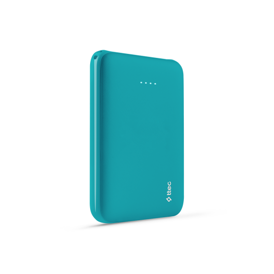 ttec PowerCard SL 5.000mAh Taşınabilir Şarj Aleti / Powerbank Turkuaz
