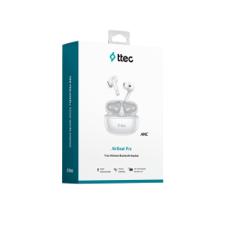 ttec AirBeat Pro Gerçek Kablosuz TWS Bluetooth Kulaklık-2KM161 Beyaz