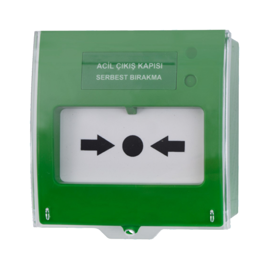 Teknim TFB-3165G Acil Çıkış Kapısı Serbest Bırakma Butonu, Yeşil