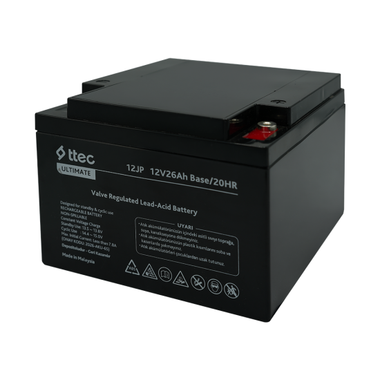 ttec 12JP 12V 26Ah BASE Bakımsız Kuru Akü (TSS)